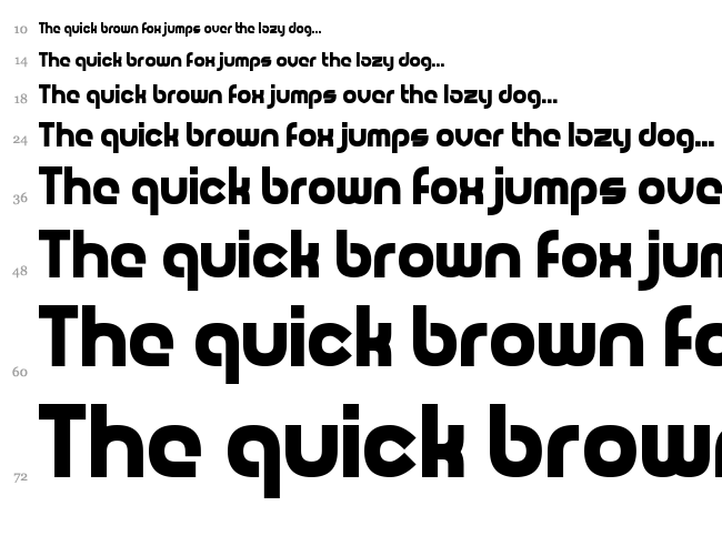Drowsy font waterfall