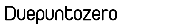 Duepuntozero font