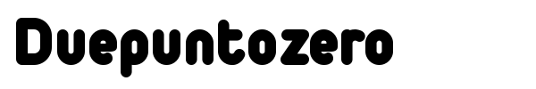 Duepuntozero font preview
