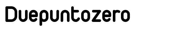 Duepuntozero font preview