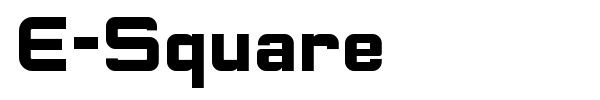 E-Square font