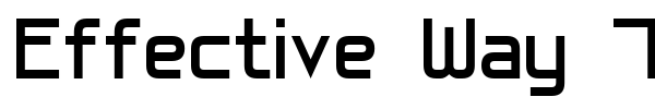 Effective Way 7 font