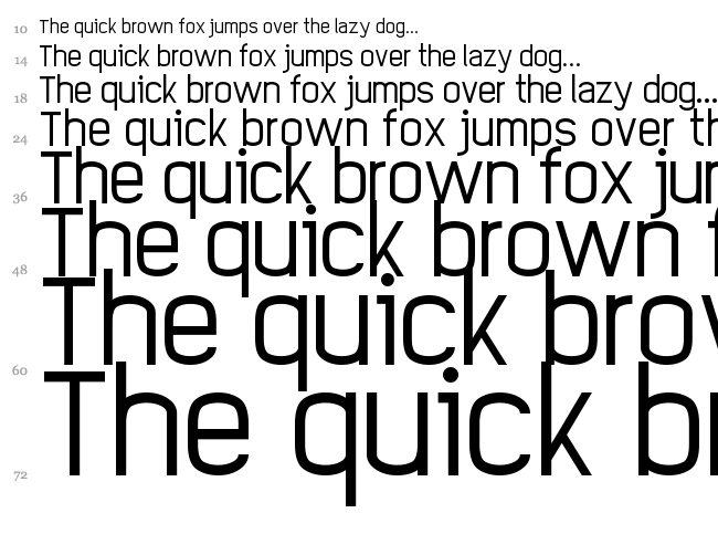 Elegan Tech font waterfall