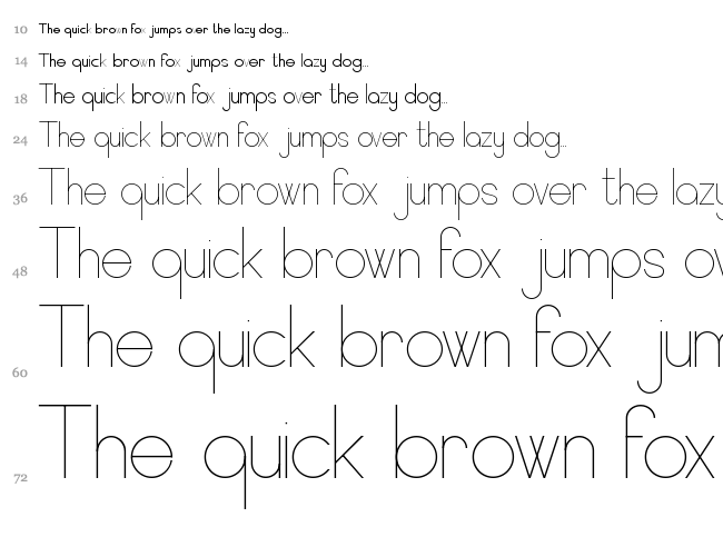 Elegant Light font waterfall