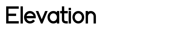 Elevation font