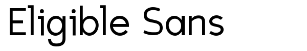 Eligible Sans font