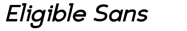 Eligible Sans font preview