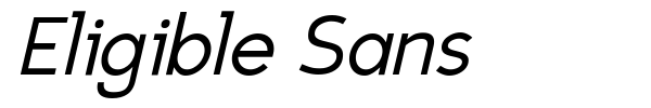 Eligible Sans font preview