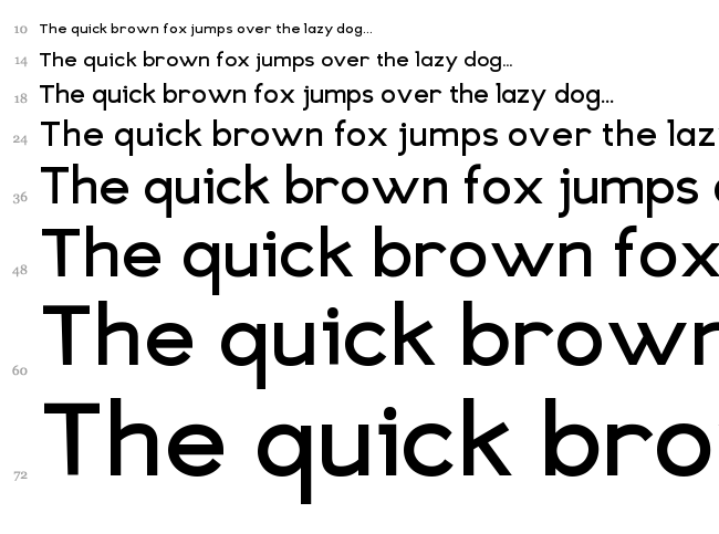 Eligible Sans font waterfall