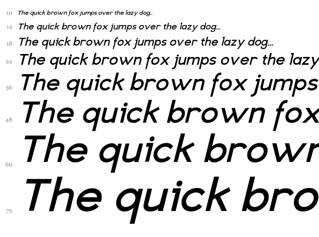 Eligible Sans font waterfall