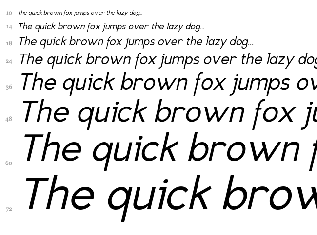 Eligible Sans font waterfall