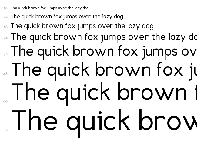Eligible Sans font waterfall