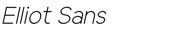 Elliot Sans font preview