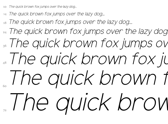 Elliot Sans font waterfall