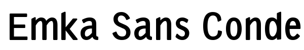 Emka Sans Condensed font preview