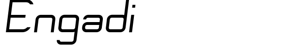Engadi font preview
