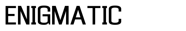 Enigmatic font preview