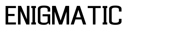 Enigmatic font preview