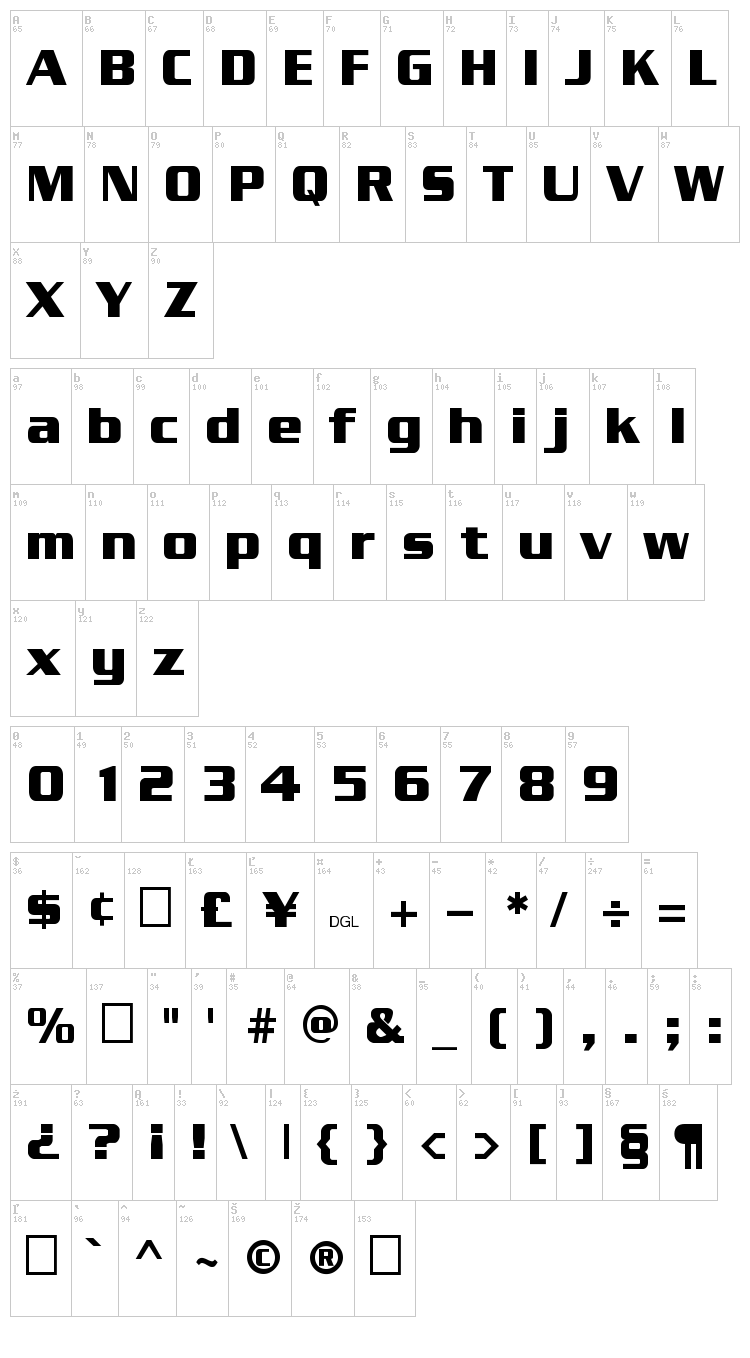 Enter Sansman font map