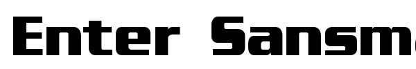 Enter Sansman font