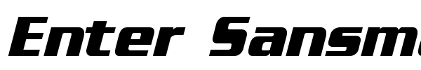 Enter Sansman font preview