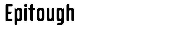 Epitough font preview