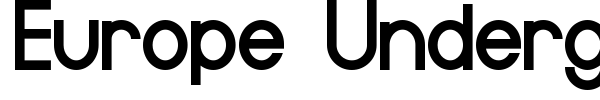 Europe Underground font preview