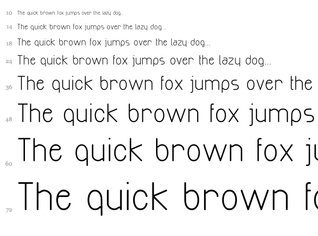 Exacta font waterfall