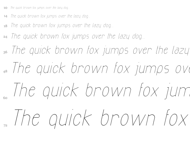 Exacta font waterfall