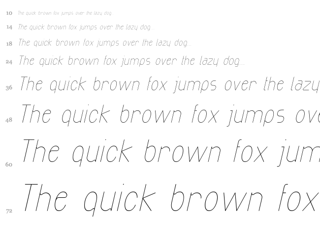 Exacta font waterfall