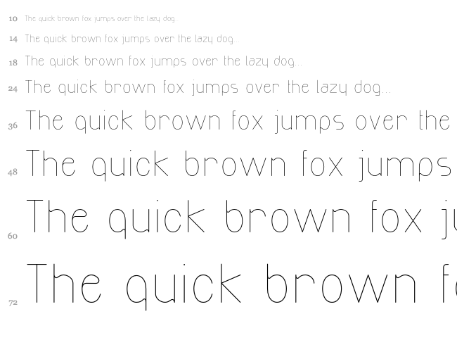 Exacta font waterfall
