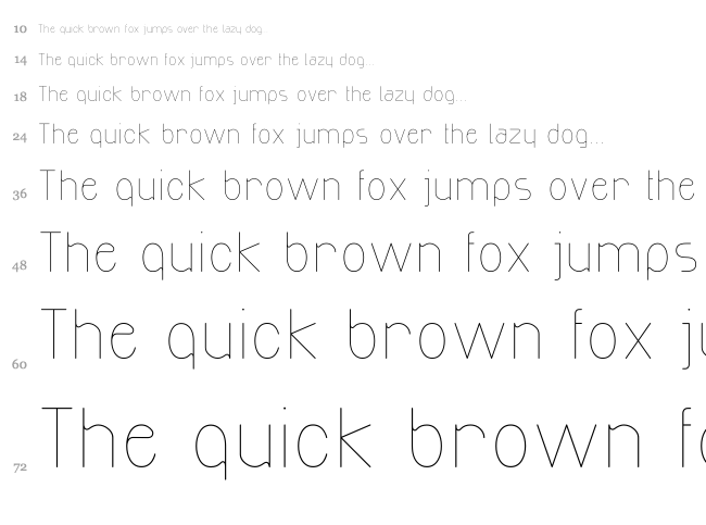 Exacta font waterfall