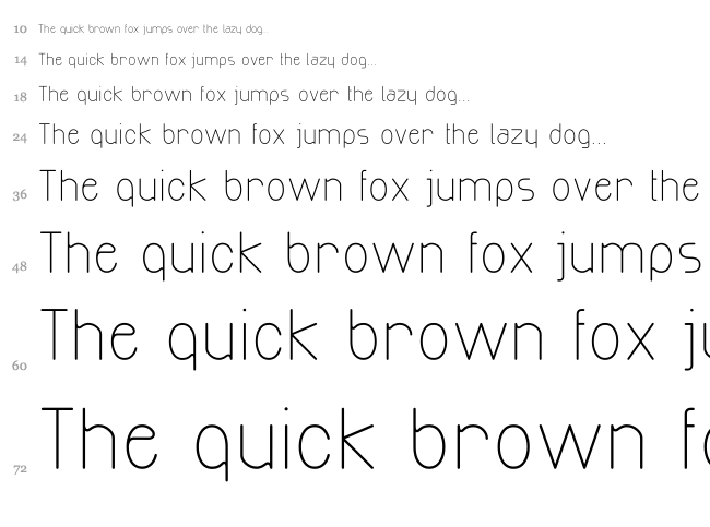 Exacta font waterfall