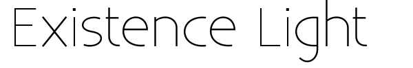 Existence Light font preview