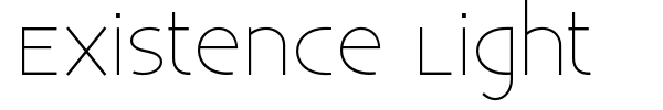 Existence Light font preview