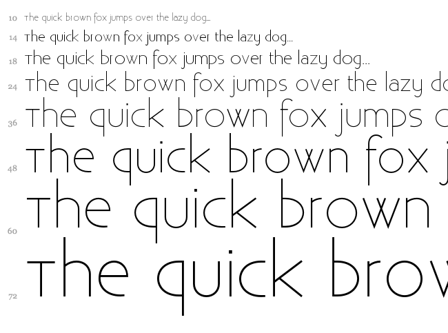 Existence Light font waterfall