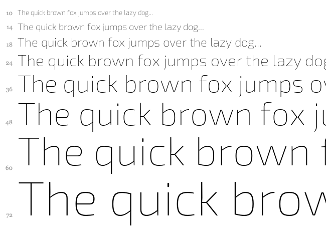 Exo 2 font waterfall