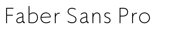 Faber Sans Pro font preview