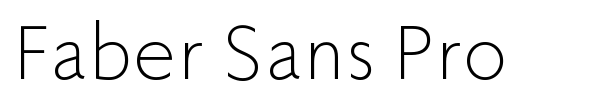 Faber Sans Pro font preview