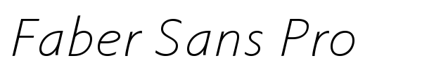 Faber Sans Pro font preview