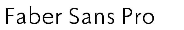 Faber Sans Pro font preview