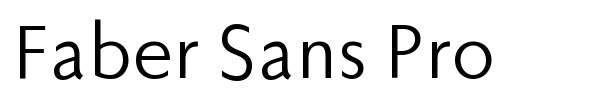 Faber Sans Pro font preview