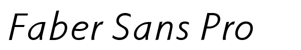 Faber Sans Pro font preview