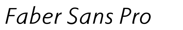 Faber Sans Pro font preview