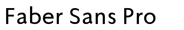 Faber Sans Pro font preview