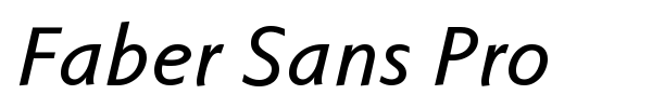 Faber Sans Pro font preview