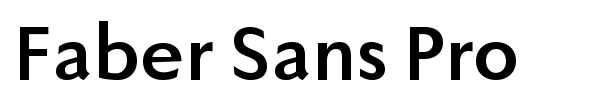 Faber Sans Pro font preview