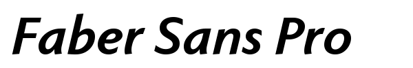 Faber Sans Pro font preview