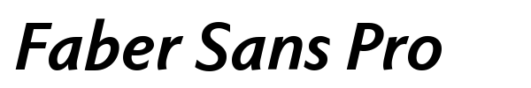 Faber Sans Pro font preview