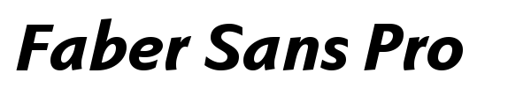 Faber Sans Pro font preview